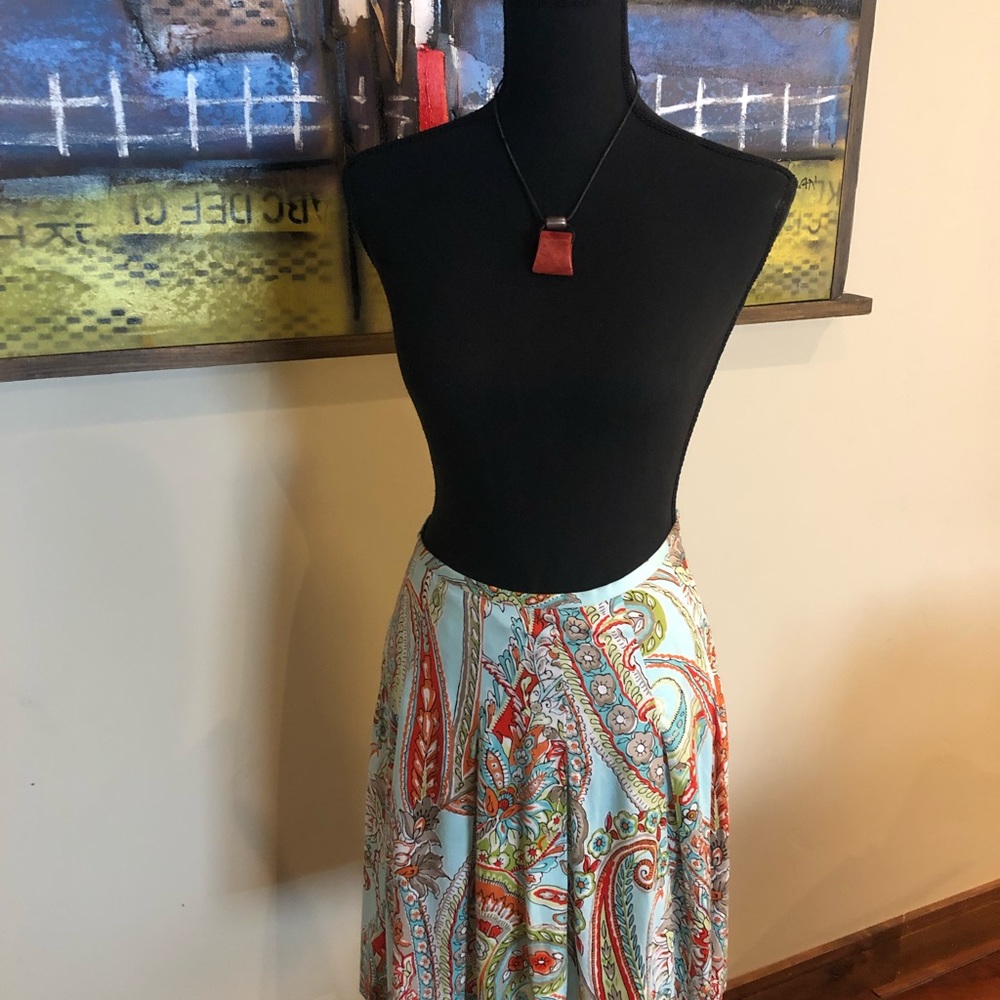 Tommy Bahama pleated tropical print skirt, size 2 - Picture 4 of 5